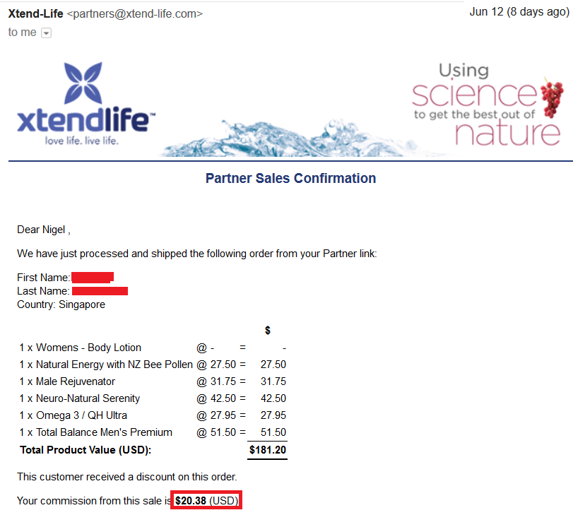 12th june 2018 xtend life affiliate commissions