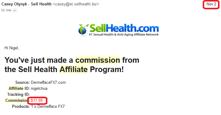 Sellhealth affiliate commission
