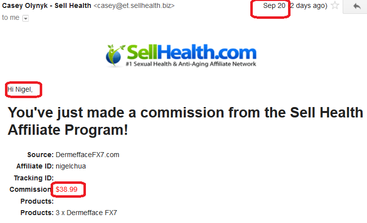 online business income and payment received proof sellhealth 2016 september 20